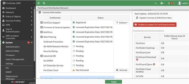 Fortinet Fortigate-200F Firewall License Valid Until 2027 [l1219809103]