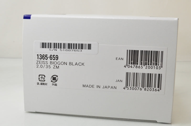 ★★New arrival Carl Zeiss Biogon T* 35mm F/2 ZM Black Lens for Leica M mount♪♪#6193 [c1182423878]