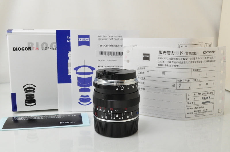 ★★New arrival Carl Zeiss Biogon T* 35mm F/2 ZM Black Lens for Leica M mount♪♪#6193 [c1182423878]