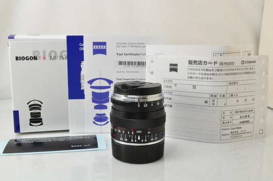 ★★New arrival Carl Zeiss Biogon T* 35mm F/2 ZM Black Lens for Leica M mount♪♪#6193 [c1182423878]