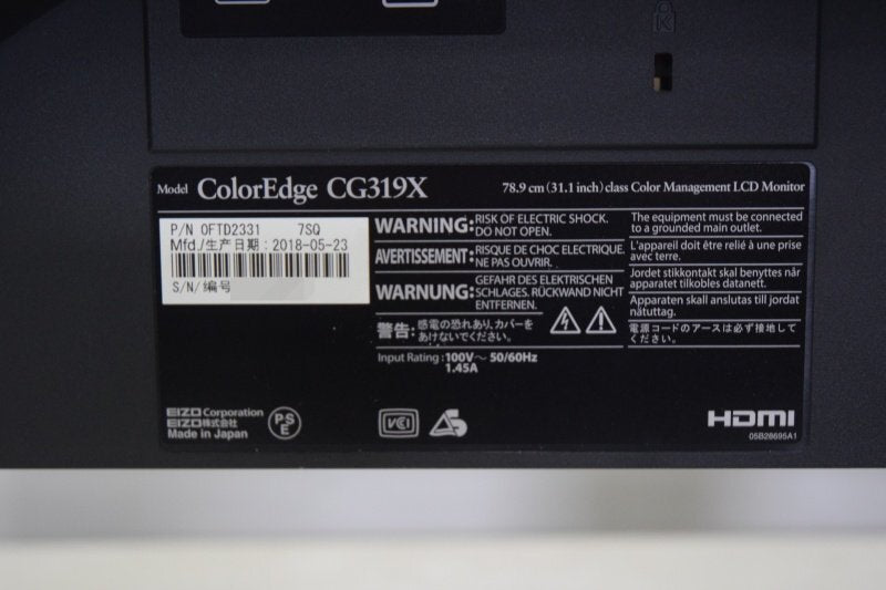 EIZO CG319X 31.1 Inch 4K Color Management LCD Monitor [k1212610972]