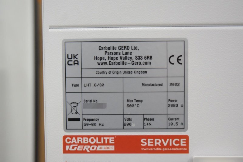 CARBOLITE GERO 200V High Performance Laboratory Oven LHT6/30 [m1213017146]