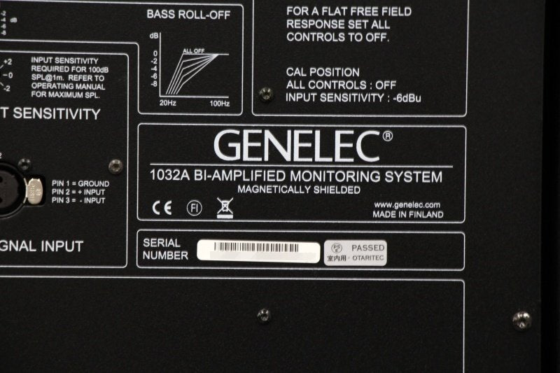 GENELEC 1032A Studio Monitor Speakers Pair with Stand [h1246717049]