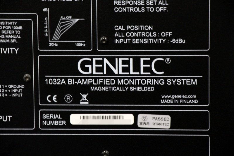 GENELEC 1032A Studio Monitor Speakers Pair with Stand [h1246717049]