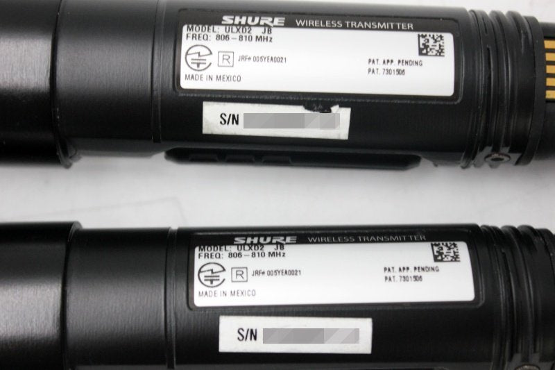 SHURE ULXD2 JB Handheld Transmitter 2 Units [f1248425442]