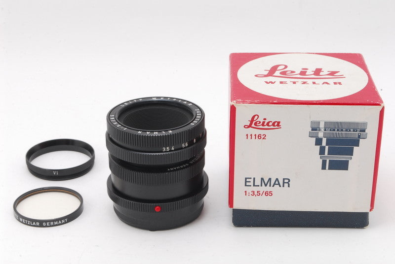LEICA ELMAR 65mm F3.5 Black Original Box 16464 Collectible Item For Elmar Bizo [o1111053202]