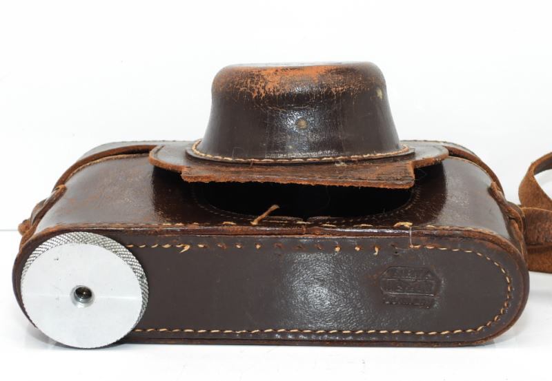 Leica IIIf Rangefinder Camera Leitz Elmar f=5cm 1:3.5 Lens Marumi UV Filter Genuine Leather Case [l1211416132]