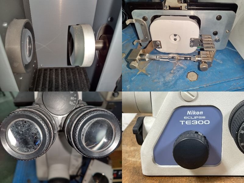 NIKON ECLIPSE TE300 Inverted Microscope with Power Supply and Lens Set [b1135897659]