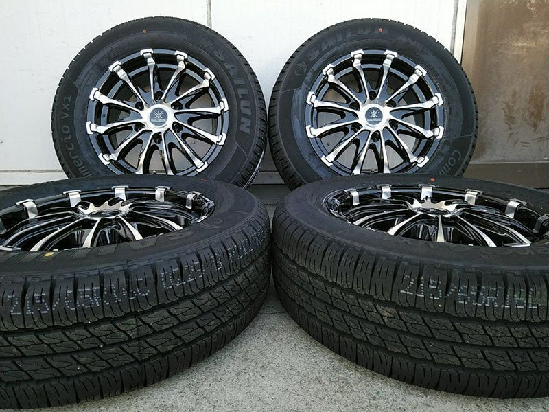 HIACE Regius Ace 200 Series Vehicle Inspection Compatible Tire Wheel New Set of 4 BD12 16 Inch SAILUN 215/65R16 109/107 [c1186687270]