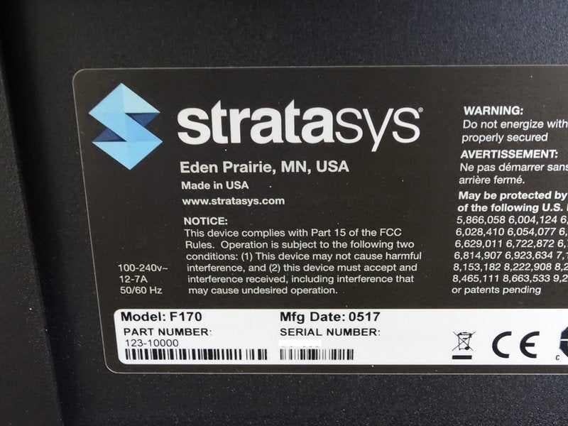 STRATASYS F170 3D Printer [f1196305056]