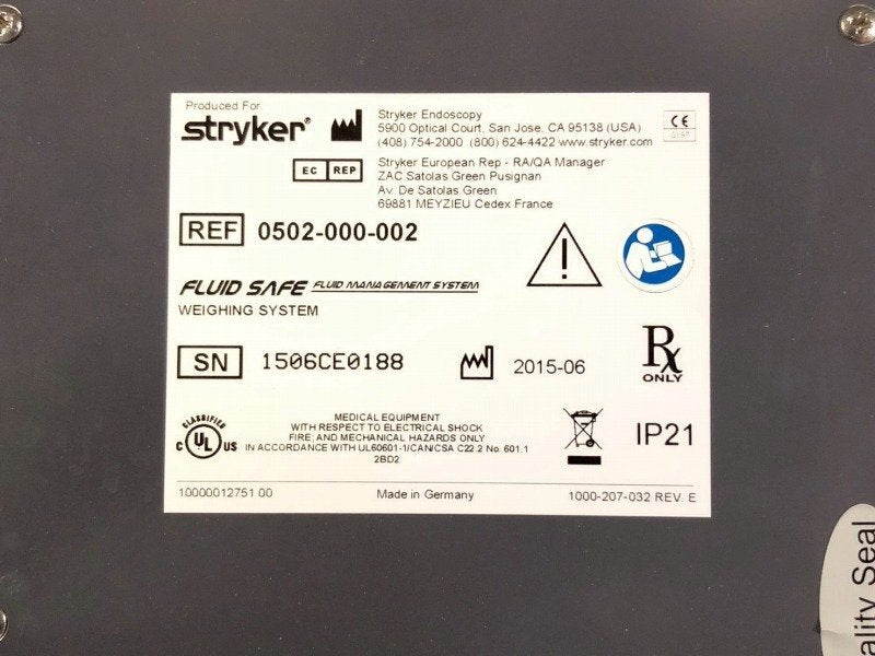 Stryker FLUID SAFE Rolling Cart Fluid Management Device BB18LM-W#26 [q1220239188]