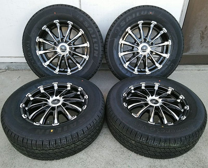 HIACE Regius Ace 200 Series Vehicle Inspection Compatible Tire Wheel New Set of 4 BD12 16 Inch SAILUN 215/65R16 109/107 [1186593455]