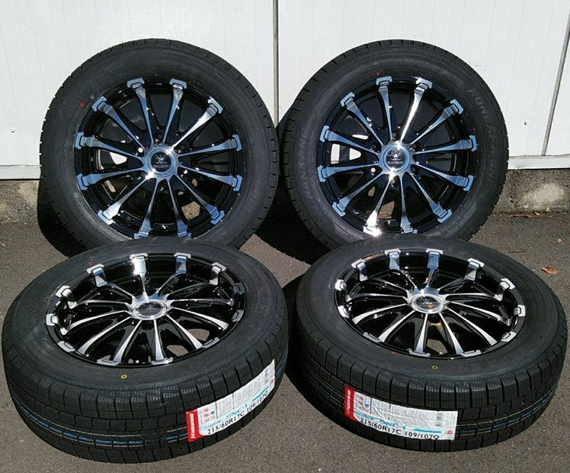 Studless New Set of 4 Vehicle Inspection Compatible 200 Series Hiace Regius Ace Nankan SNC-1 215/60R17 BD12 17 Inch [1203170131]