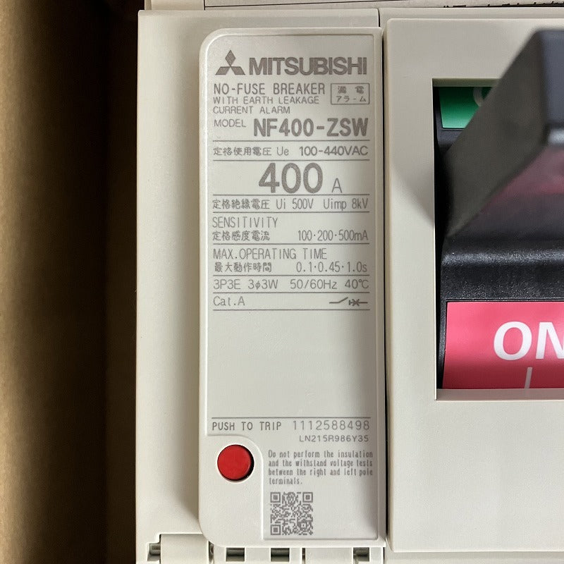 Mitsubishi Electric NF400 ZSW Circuit Breaker 3P 400A [l1146883600]