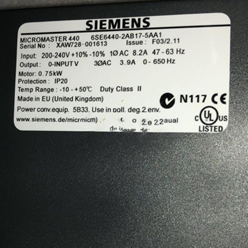 Siemens 6SE6440-2AB17-5AA1 Micro Master 440 [u1150200154]
