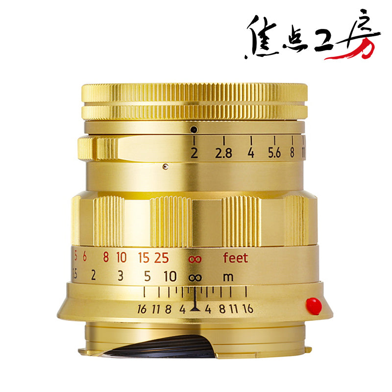 LIGHT LENS LAB M 50mm f/2 Rigid Camera Lens Leica M Mount Brass Gold [j1184030054]