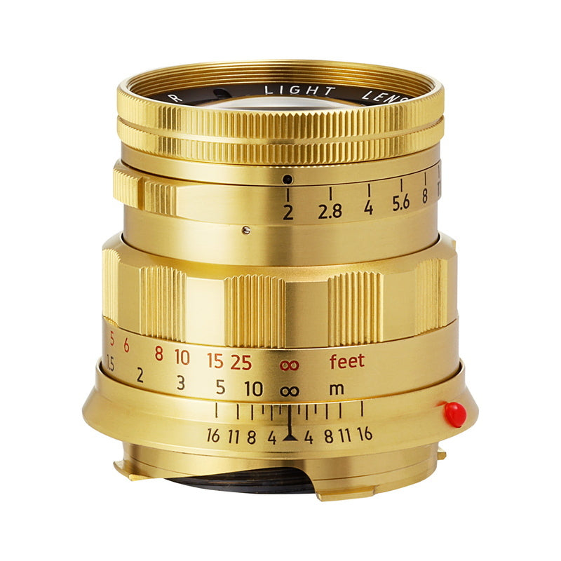 LIGHT LENS LAB M 50mm f/2 Rigid Camera Lens Leica M Mount Brass Gold [j1184030054]