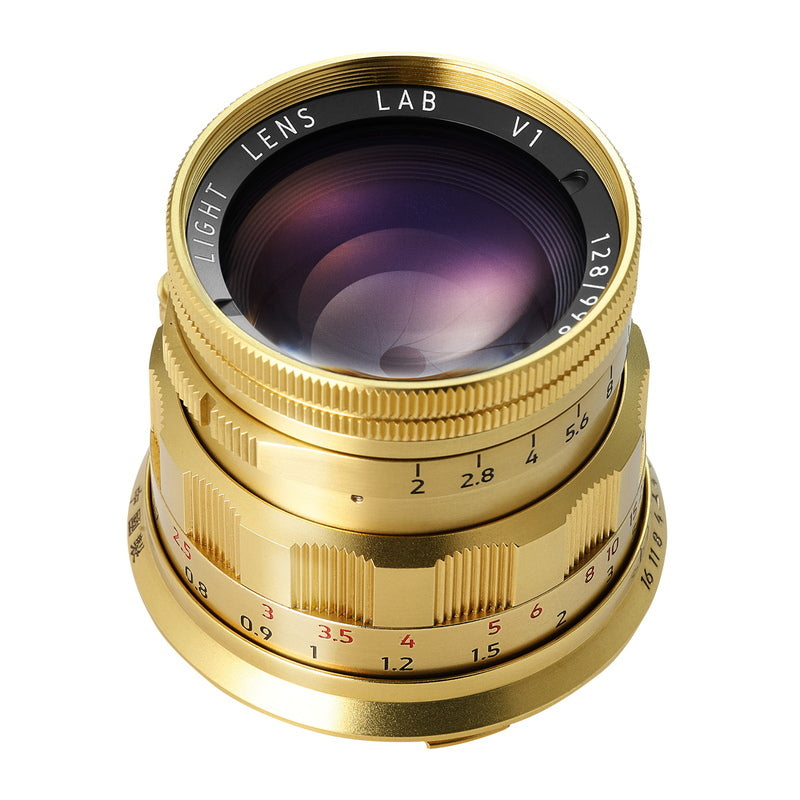 LIGHT LENS LAB M 50mm f/2 Rigid Camera Lens Leica M Mount Brass Gold [j1184030054]