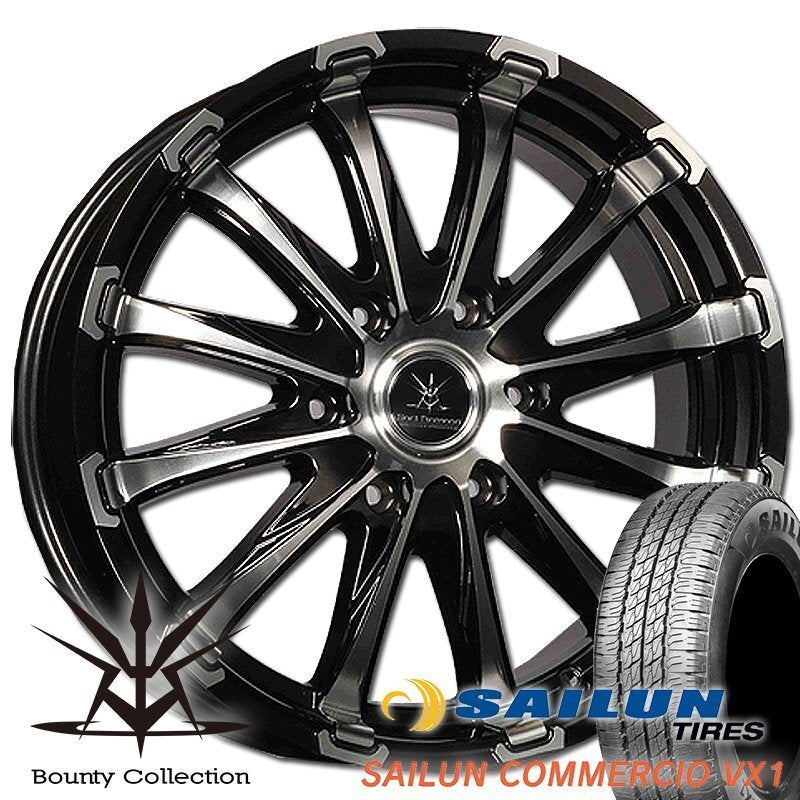 Vehicle inspection compatible product 200 series Hiace Regius Ace tire wheel set Bounty Collection BD12 16 inch SAILUN VX1 215/65R16 [p1186732727]