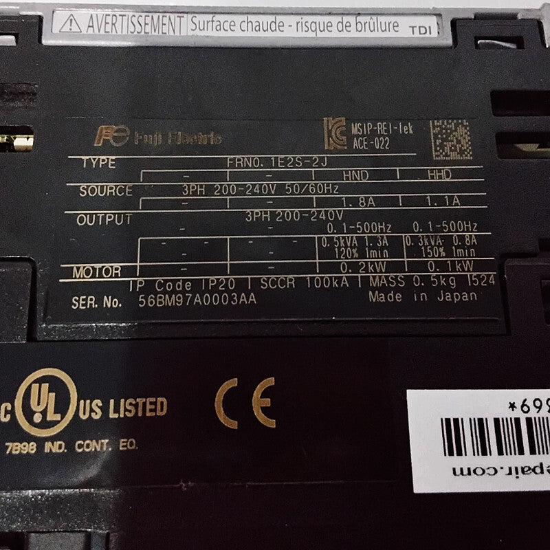 FUJI FRN0.1E2S-2J FRN0.1E1S-2J 0.1KW 220V Inverter [w1197837497]
