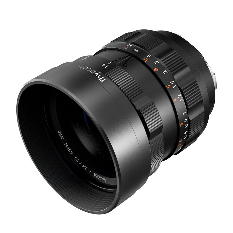 Thypoch Simera 75mm f/1.4 ASPH. Medium Telephoto Lens Leica M Mount Black [l1214943920]