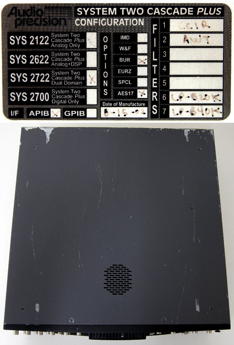 Audio Precision SYS-2722 Audio Analyzer [1219290193]