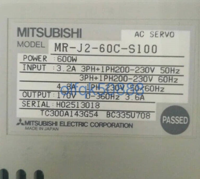 MITSUBISHI MR-J2-60C-S100 Servo Amplifier [h1100868283]