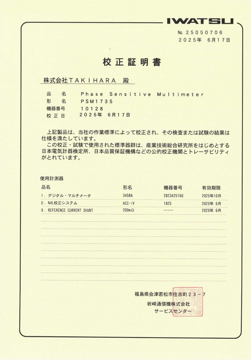 Iwasaki Tsushinki PSM1735 Phase Amplitude Characteristic Analyzer LCR Analyzer 10μHz - 35MHz [f1203483305]