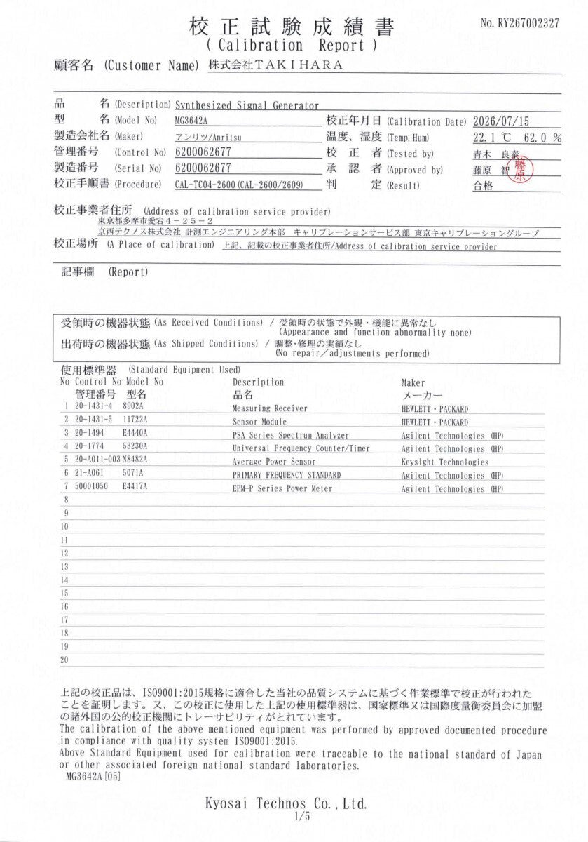 Anritsu MG3642A Synthesized Signal Generator [r1239148148]
