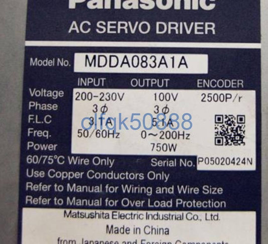 PANASONIC MDDA083A1A Servo Driver [c1100725631]