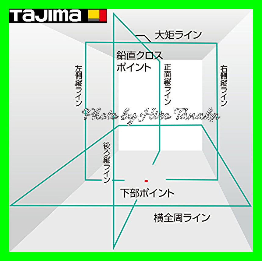 TJM Design ZEROG2L-KJC Full Line Laser Marker Sharp Green ZERO GREEN Lithium KJC Square Cross Ground Marking [e1193801330]