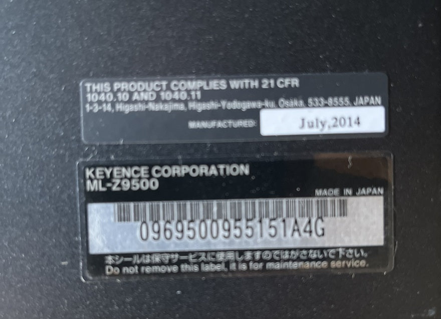 Keyence ML-Z9500 CO2 Laser Marker with Head ML-Z9510T [n1248721511]