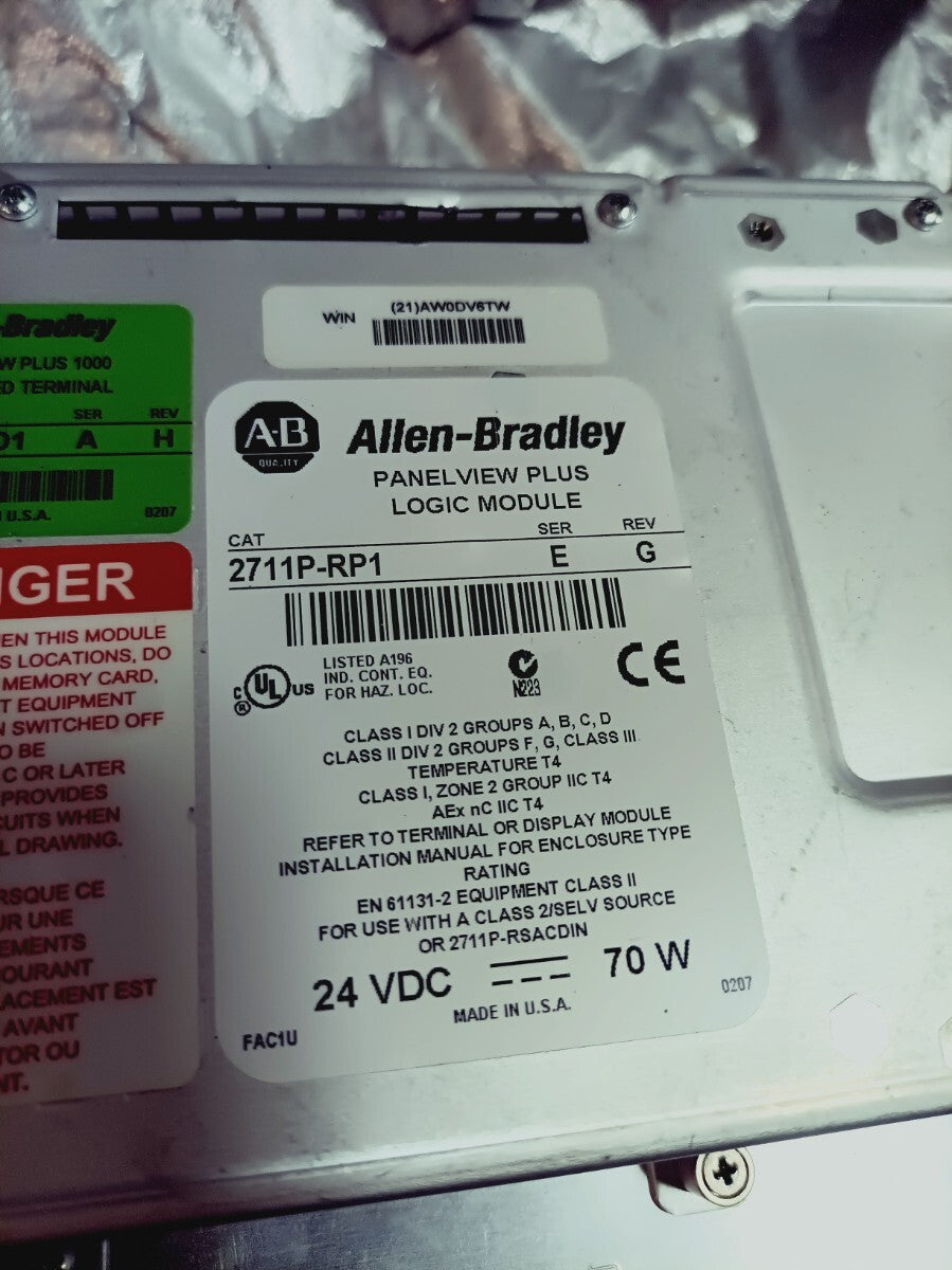 Allen-Bradley 2711P-B10C4D1 PanelView Plus 1000 Touch Panel with 2711P-RP1 2711P-RDT10C [e1246509221]