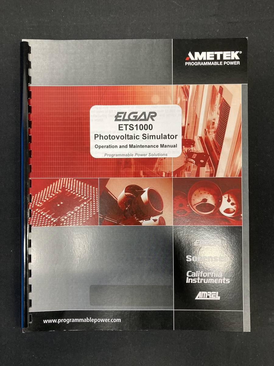Ametek Elgar ETS1000Y15C TerraSAS Photovoltaic Simulator [d1127898410]