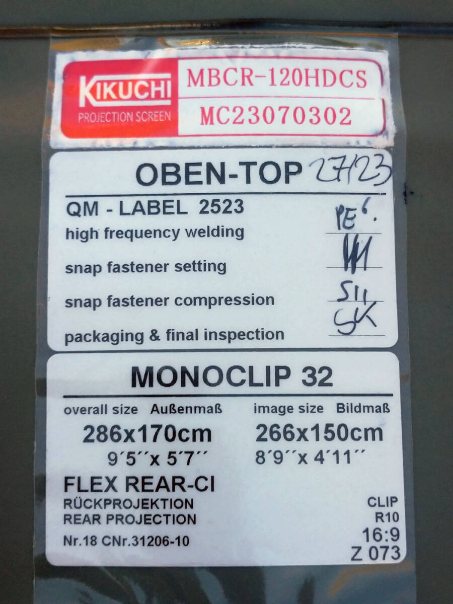 Stanful MBCR-120HDCS 120-Inch Folding Rear Projection Screen [p1139040584]