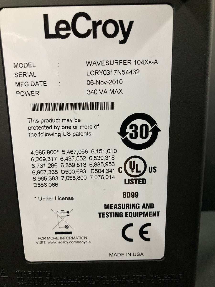LeCroy WaveSurfer 104Xs-A Digital Oscilloscope 1GHz 5GS/s [s1144041585]