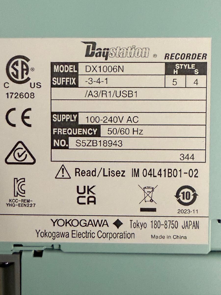 Yokogawa DX1006N-3-4-1 Electric Recorder [u1161412078]