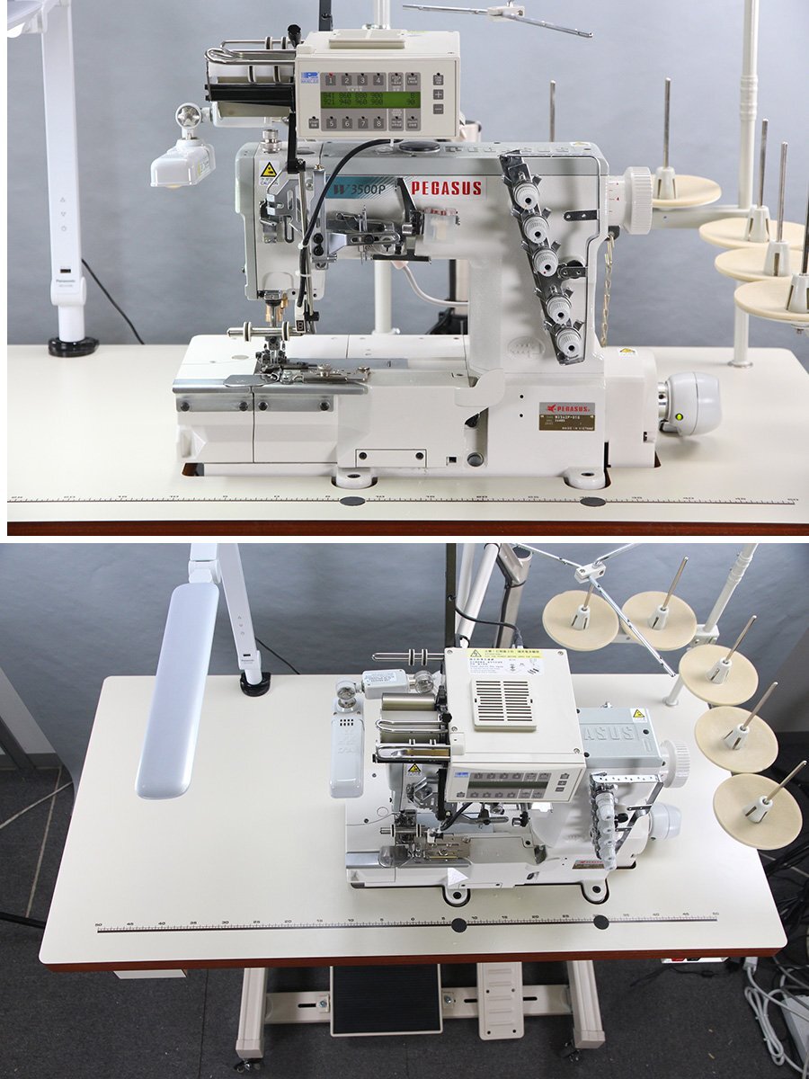 PEGASUS W3562P-01G Flatbed Interlock Stitch Sewing Machine Oil Barrier Type [d1195575628]