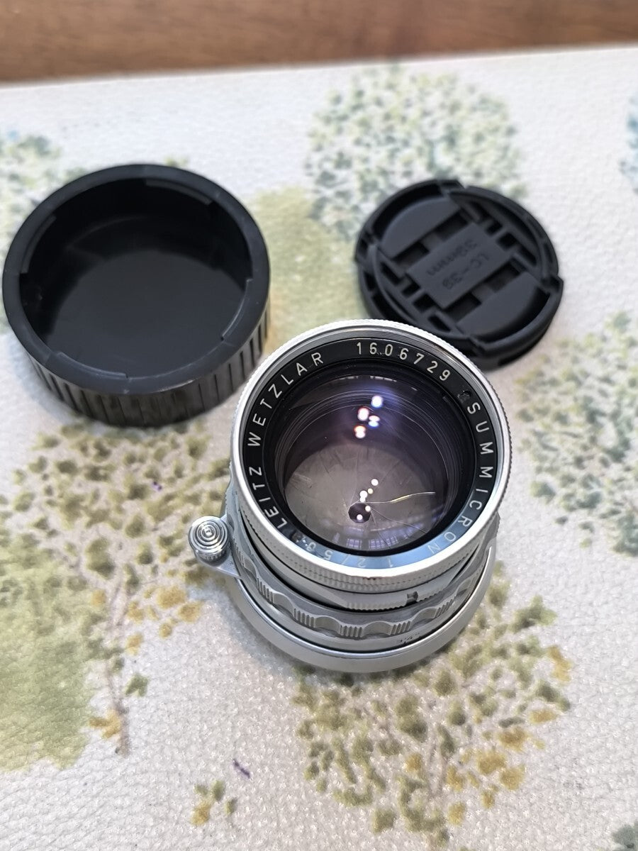 Rare item Leica Summicron 1:2/50 Reverse knurling Early Leica Summicron 50mm F2 fixed lens barrel [x1201000555]