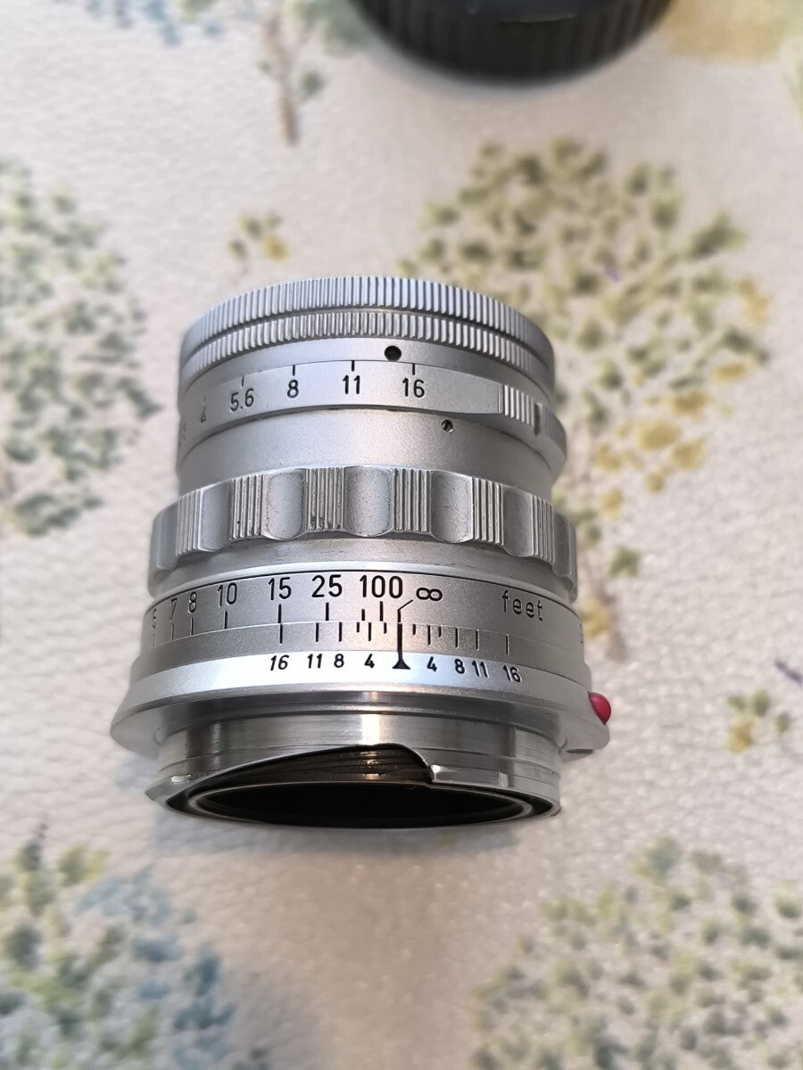 Rare item Leica Summicron 1:2/50 Reverse knurling Early Leica Summicron 50mm F2 fixed lens barrel [x1201000555]