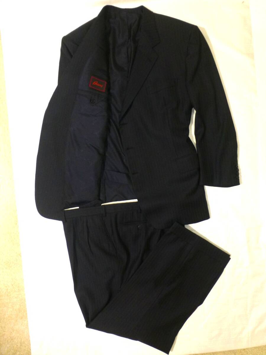 Brioni W113 Suit Super King Size Black Stripe [g1207839560]
