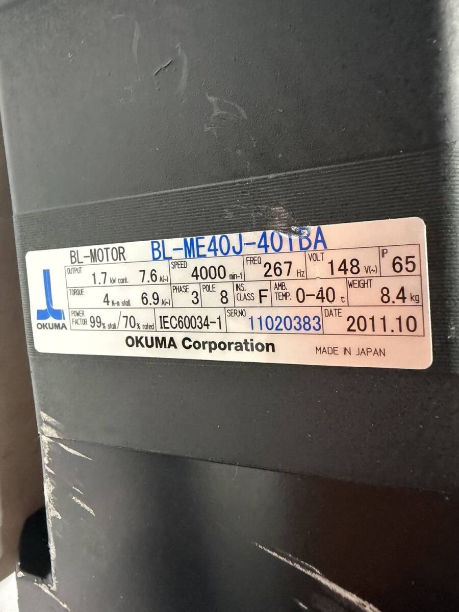 OKUMA BL-ME40J-40TBA Servo Motor [h1209080170]