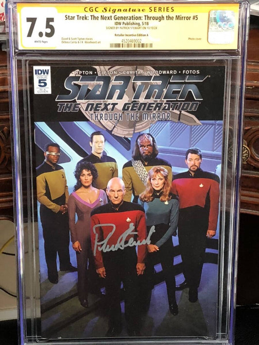 CGC SS Star Trek Next Generation #5 Photo Variant Signed Patrick Stewart [u1209229823]
