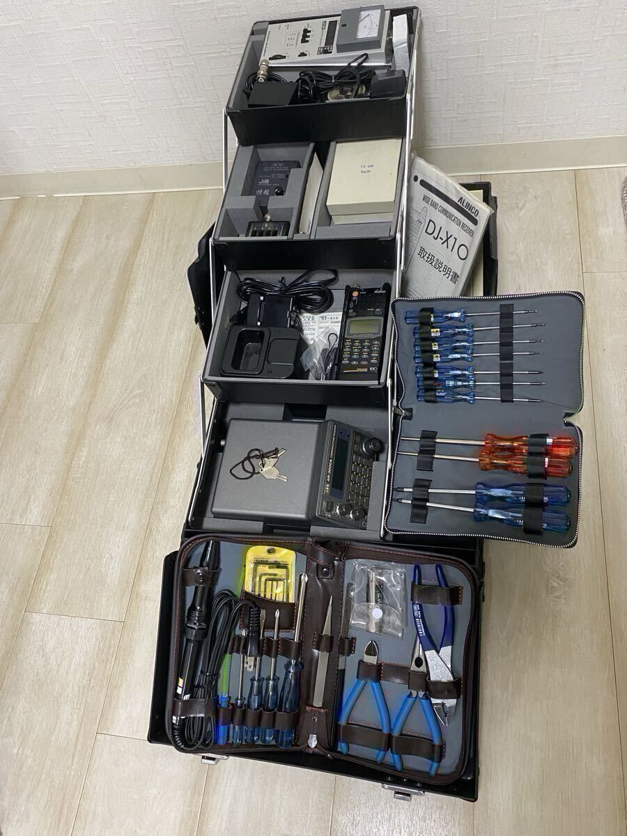 AOR AR-3000A Wideband Receiver, ALINCO DJ-X10 Antenna Analyzer, Tools Set with Case [j1213035159]