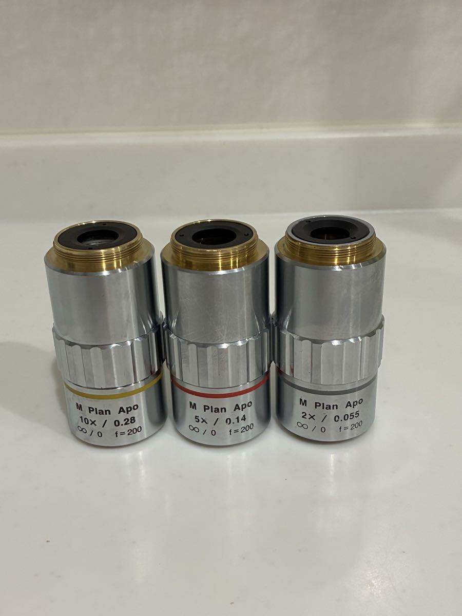 Mitutoyo M Plan Apo Microscope Objective Lens Set of 3 2X/0.055 5X/0.14 10X/0.28 [h1216212934]
