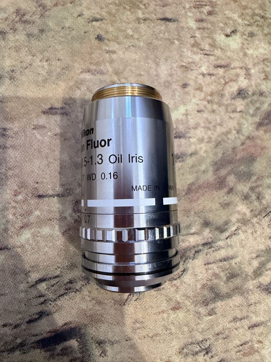 Nikon CFI 100X/0.5-1.3 Oil Iris Microscope Objective (as-is) [s1218086309]