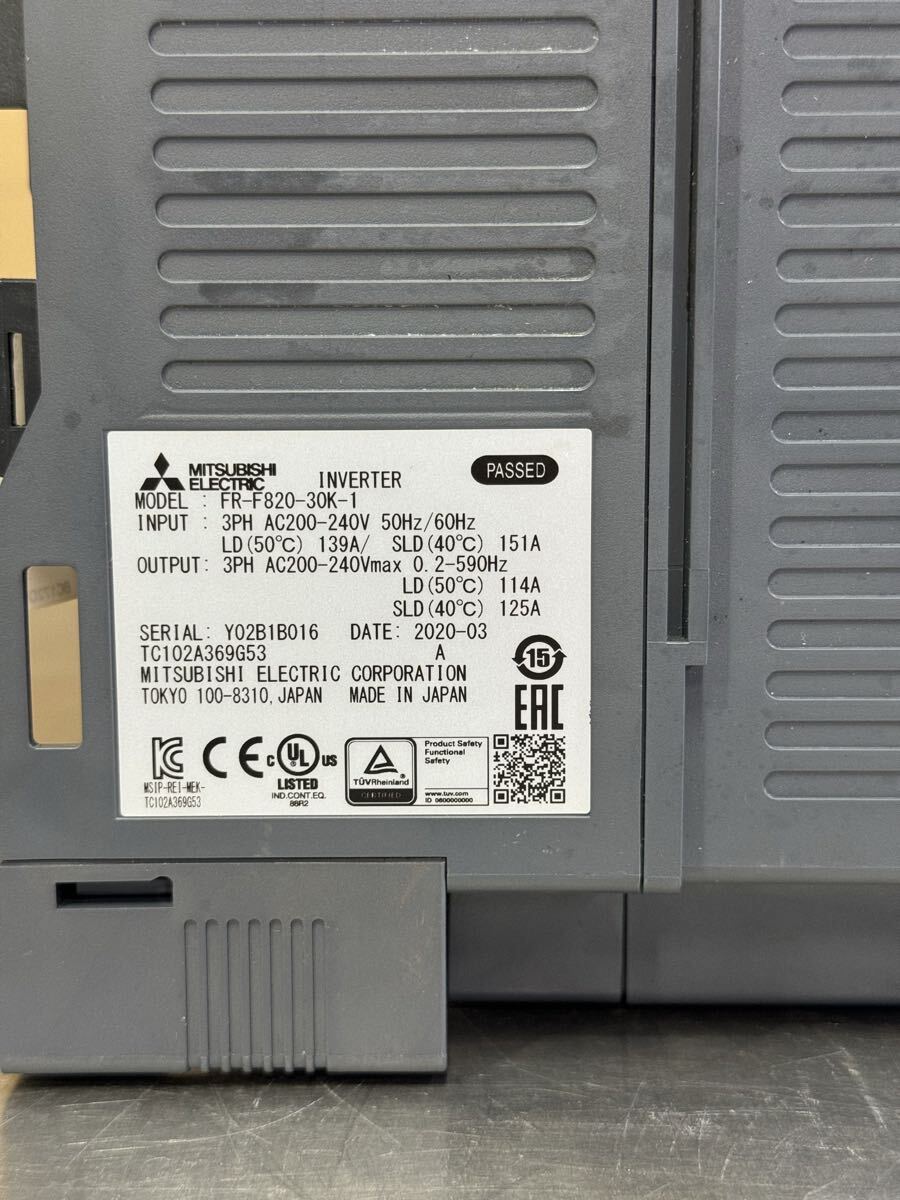 Mitsubishi Electric FR-F820-30K-1 Inverter 200V (for parts or not working) [f1231230671]