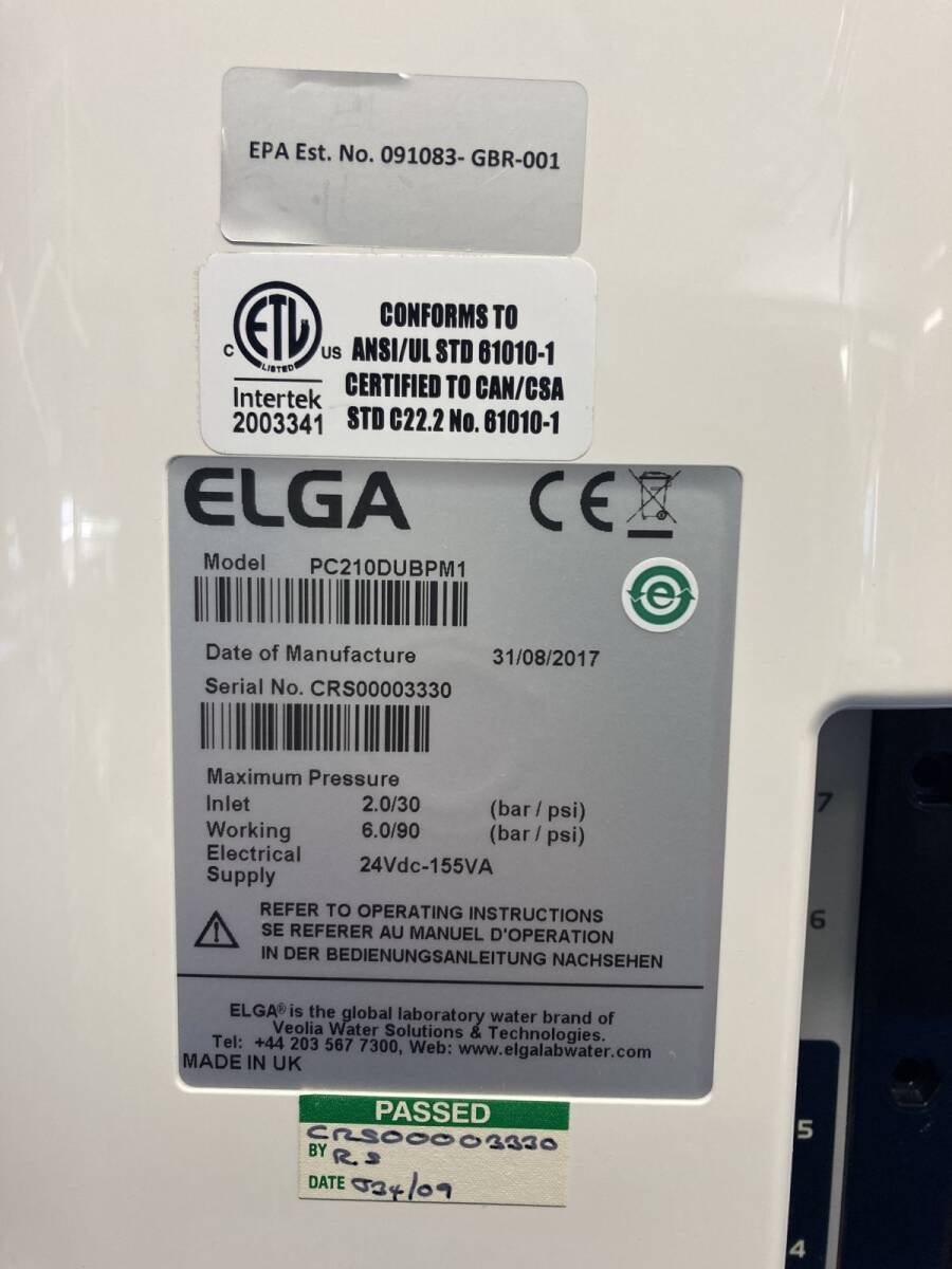 ELGA Veolia PURELAB Chorus 2+ RO/DI/UV Water Purification System 10L [p1231246069]