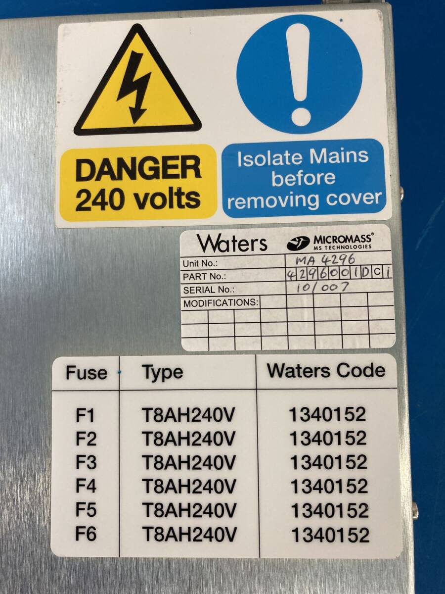 Waters Synapt G2 MA4296 Power Control Unit 4296001DC1 [n1234459628]