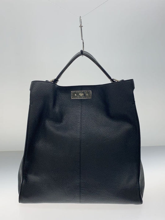 FENDI Peekaboo X-Lite Tote Bag Leather Black [f1235868320]